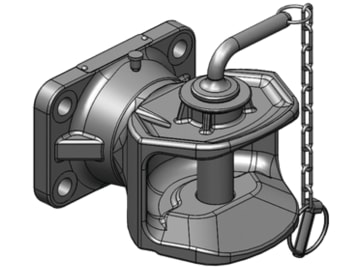 scharmüller Zugmaul "K1" mechanisch, drehbar, mit Flansch B x H 140 x 80 mm, Ø Bolzen 31 mm, schwarz, für Adapterplatte Anhängebock Traktor, 05.1405.01-A02 scharmüller Zugmaul "K1" mechanisch, drehbar, mit Flansch B x H 140 x 80 mm, Ø Bolzen 31 mm, schwarz, für Adapterplatte Anhängebock Traktor, 05.1405.01-A02