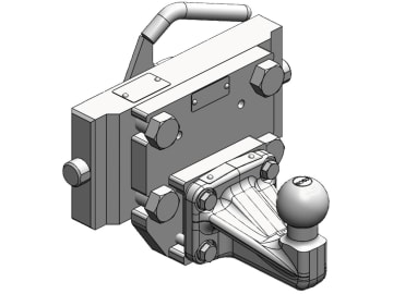 scharmüller Kugeleinsatz "ISO 50" mit Adapterplatte W255, 255/25/32 mm, schwarz, Traktor mit Anhängebock für PKW-Anhängekupplung, 03.7255.04-A02 scharmüller Kugeleinsatz "ISO 50" mit Adapterplatte W255, 255/25/32 mm, schwarz, Traktor mit Anhängebock für PKW-Anhängekupplung, 03.7255.04-A02