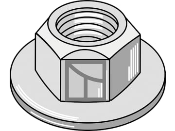 Industriehof® Sechskantmutter DIN 6927 M 10 - 10.9, mit Flansch und Klemmteil, 410-1001 Industriehof® Sechskantmutter DIN 6927 M 10 - 10.9, mit Flansch und Klemmteil, 410-1001
