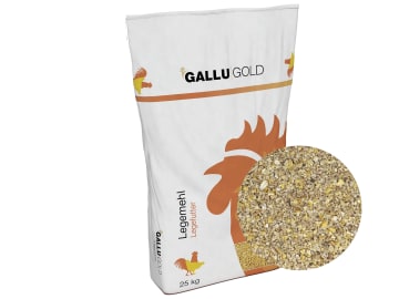 GALLUGOLD Legemehl Legefutter aus grobem Mehl mit Aminosäuren für Legehennen und Legegeflügel 25 kg Sack GALLUGOLD Legemehl Legefutter aus grobem Mehl mit Aminosäuren für Legehennen und Legegeflügel 25 kg Sack