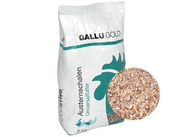 GALLUGOLD Austernschalen hochwertiges Calcium Hühnerfutter 5 kg Sack GALLUGOLD Austernschalen hochwertiges Calcium Hühnerfutter 5 kg Sack