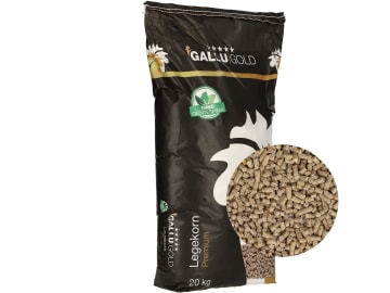 GALLUGOLD Legekorn Premium OG Ergänzungsfutter mit Kräutern für Legehennen und Wildgeflügel Pellet 20 kg Sack GALLUGOLD Legekorn Premium OG Ergänzungsfutter mit Kräutern für Legehennen und Wildgeflügel Pellet 20 kg Sack
