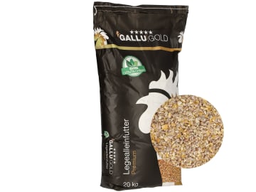 GALLUGOLD Legealleinfutter Premium OG Alleinfuttermittel ohne Gentechnik zur Versorgung von Legehennen und anderem Legegeflügel Mehl 20 kg Sack GALLUGOLD Legealleinfutter Premium OG Alleinfuttermittel ohne Gentechnik zur Versorgung von Legehennen und anderem Legegeflügel Mehl 20 kg Sack