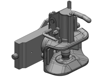 scharmüller Zugmaul Standard, automatisch mit Adapterplatte W355, 335/22/30 mm, Ø Bolzen 38 mm, Fendt grau; schwarz, für Traktor mit Anhängebock scharmüller Zugmaul Standard, automatisch mit Adapterplatte W355, 335/22/30 mm, Ø Bolzen 38 mm, Fendt grau; schwarz, für Traktor mit Anhängebock