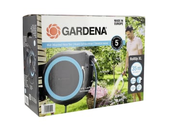 GARDENA Wand-Schlauchbox RollUp mit Gartenschlauch 35 m türkis; anthrazit inkl. 35 m Gartenschlauch, Gartenschlauchbox GARDENA Wand-Schlauchbox RollUp mit Gartenschlauch 35 m türkis; anthrazit inkl. 35 m Gartenschlauch, Gartenschlauchbox