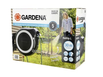 GARDENA Wand-Schlauchbox RollUp mit Gartenschlauch weiß; anthrazit Schlauchtrommel, Gartenschlauchbox GARDENA Wand-Schlauchbox RollUp mit Gartenschlauch weiß; anthrazit Schlauchtrommel, Gartenschlauchbox