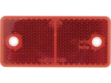 Hella® Rückstrahler rechteckig, rot, 94 x 44 x 6,5 mm, geschraubt; mit Bohrung, 8RA 003 326-001 Hella® Rückstrahler rechteckig, rot, 94 x 44 x 6,5 mm, geschraubt; mit Bohrung, 8RA 003 326-001