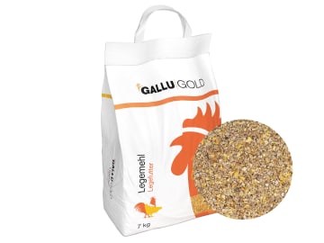 GALLUGOLD Legemehl Legefutter aus grobem Mehl mit Aminosäuren für Legehennen und Legegeflügel GALLUGOLD Legemehl Legefutter aus grobem Mehl mit Aminosäuren für Legehennen und Legegeflügel