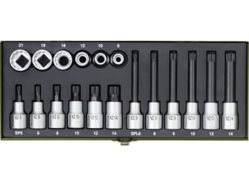 Proxxon Steckschlüsselsatz 1/2 " 18-teilig, im Stahlkasten, für Vielzahnschrauben, 23296 Proxxon Steckschlüsselsatz 1/2 " 18-teilig, im Stahlkasten, für Vielzahnschrauben, 23296