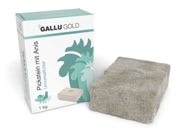 GALLUGOLD Pickstein mit Anis zur ganzjährigen Versorgung von Geflügel mit Mineralstoffen Stein 1 St. Karton GALLUGOLD Pickstein mit Anis zur ganzjährigen Versorgung von Geflügel mit Mineralstoffen Stein 1 St. Karton