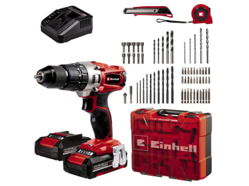 EINHELL Power X-Change 2-Gang-Akku-Schlagbohrschrauber TE-CD 18/2 Li-i +64 inkl. 2 Akkus (2x2,0Ah)+64-teiliges Zubehör-Set EINHELL Power X-Change 2-Gang-Akku-Schlagbohrschrauber TE-CD 18/2 Li-i +64 inkl. 2 Akkus (2x2,0Ah)+64-teiliges Zubehör-Set