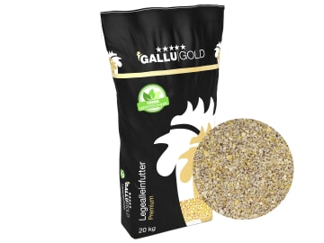 GALLUGOLD Legealleinfutter Premium OG Alleinfuttermittel ohne Gentechnik zur Versorgung von Legehennen und anderem Legegeflügel Mehl 20 kg Sack GALLUGOLD Legealleinfutter Premium OG Alleinfuttermittel ohne Gentechnik zur Versorgung von Legehennen und anderem Legegeflügel Mehl 20 kg Sack