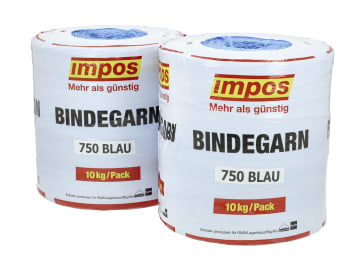 Impos 750 blau 2 Spulen à 5 kg Pressengarn für Rundballen, Heu- und Silageballen Impos 750 blau 2 Spulen à 5 kg Pressengarn für Rundballen, Heu- und Silageballen