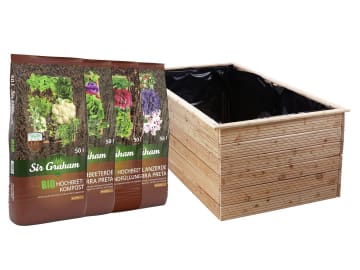 Lärche-Hochbeet Set inkl. Füllung 1250l Füllung Sir Graham Lärche-Hochbeet Set inkl. Füllung 1250l Füllung Sir Graham