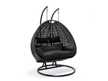 HOME DELUXE Polyrattan Hängesessel TWIN schwarz HOME DELUXE Polyrattan Hängesessel TWIN schwarz