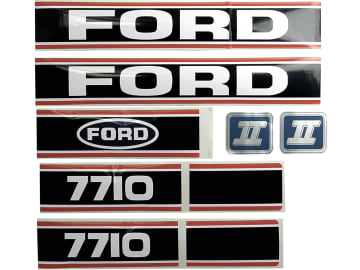 Aufklebersatz "Ford 7710 Force II" für Ford New Holland, Vergl. Nr. Ford New Holland: 83952744, EFPN16605GA Aufklebersatz "Ford 7710 Force II" für Ford New Holland, Vergl. Nr. Ford New Holland: 83952744, EFPN16605GA