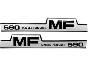 Aufklebersatz "MF 590" für Massey Ferguson, Vergl. Nr. Massey Ferguson: 1698130M1, 1698130M2, 1698131M1, 1698131M2 Aufklebersatz "MF 590" für Massey Ferguson, Vergl. Nr. Massey Ferguson: 1698130M1, 1698130M2, 1698131M1, 1698131M2