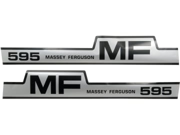Aufklebersatz "MF 595" für Massey Ferguson, Vergl. Nr. Massey Ferguson: 1698132M1, 1698133M1, 3900329M91, 3901094M91 Aufklebersatz "MF 595" für Massey Ferguson, Vergl. Nr. Massey Ferguson: 1698132M1, 1698133M1, 3900329M91, 3901094M91
