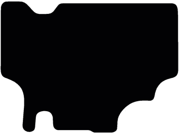 Fußmatte gekettelt, aus Velours, schwarz, für Deutz-Fahr Traktor DX, mit StarCab Kabine, bis Bj. 88 Fußmatte gekettelt, aus Velours, schwarz, für Deutz-Fahr Traktor DX, mit StarCab Kabine, bis Bj. 88