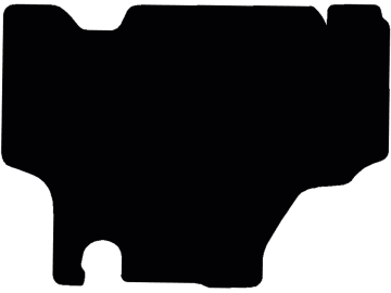 Fußmatte gekettelt, aus Velours, schwarz, für Deutz-Fahr Traktor DX, mit StarCab Kabine, Bj. 89 – 96 Fußmatte gekettelt, aus Velours, schwarz, für Deutz-Fahr Traktor DX, mit StarCab Kabine, Bj. 89 – 96