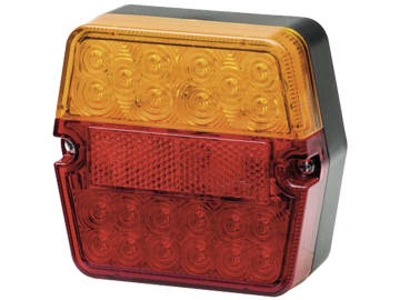 Hella® LED-Schlussleuchte eckig, Schluss-, Brems- und Blinklicht mit Rückstrahler, 9 – 36 V DC, 2VA 357 023-021 Hella® LED-Schlussleuchte eckig, Schluss-, Brems- und Blinklicht mit Rückstrahler, 9 – 36 V DC, 2VA 357 023-021