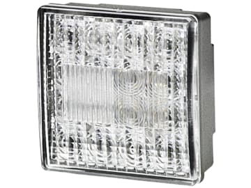 Hella® LED-Nebelschluss-/Rückfahrleuchte eckig, links/rechts, weiß, 80 x 80 x 33,7 mm, 12 - 24 V DC, E4 17063 Hella® LED-Nebelschluss-/Rückfahrleuchte eckig, links/rechts, weiß, 80 x 80 x 33,7 mm, 12 - 24 V DC, E4 17063