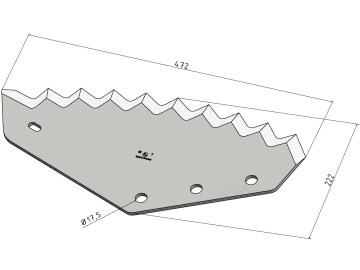 MWS Messer 472 x 222 x 6 mm, neue Version, hartstoffbeschichtet für Futtermischwagen Van Lengerich MWS Messer 472 x 222 x 6 mm, neue Version, hartstoffbeschichtet für Futtermischwagen Van Lengerich