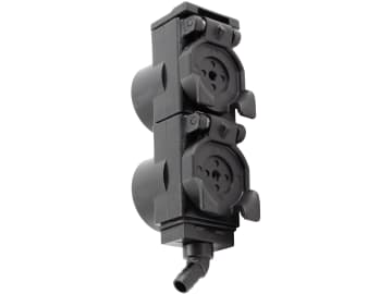 Faster® Ölauffangmuffe doppelt, 45° Anschlussnippel, Abstand 61 mm Faster® Ölauffangmuffe doppelt, 45° Anschlussnippel, Abstand 61 mm