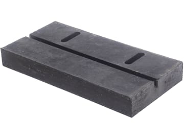 Schürfleiste B x H x S 395 x 200 x 50 mm Gummi, mit Nut und Langloch, für Schmidt F-Pflüge Schürfleiste B x H x S 395 x 200 x 50 mm Gummi, mit Nut und Langloch, für Schmidt F-Pflüge