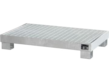 Bauer® Auffangwanne "AW 60-3/M v" Auffangvolumen max. 74 l, für 6 x 60 l-Fass, mit Gitterrost, verzinkt Bauer® Auffangwanne "AW 60-3/M v" Auffangvolumen max. 74 l, für 6 x 60 l-Fass, mit Gitterrost, verzinkt