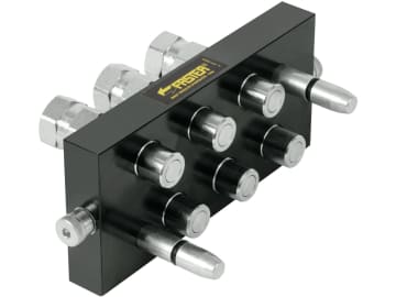 Faster® Stecker "MST6" 2P, 6-fach M 22 x 1,5 AG, DN 10, für Multikupplung, Loshälfte Faster® Stecker "MST6" 2P, 6-fach M 22 x 1,5 AG, DN 10, für Multikupplung, Loshälfte