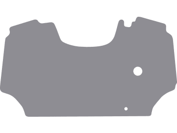 Fußmatte aus Gummi, hellgrau, für Lamborghini Traktor Serie Spire Target, mit Differential-Sperrpedal, ab Bj. 05.14 Fußmatte aus Gummi, hellgrau, für Lamborghini Traktor Serie Spire Target, mit Differential-Sperrpedal, ab Bj. 05.14