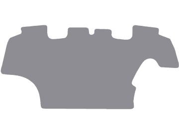 Fußmatte aus Gummi, hellgrau, für Ford New Holland Traktor Serie T6, mit Schaltung, ab Bj. 12 Fußmatte aus Gummi, hellgrau, für Ford New Holland Traktor Serie T6, mit Schaltung, ab Bj. 12
