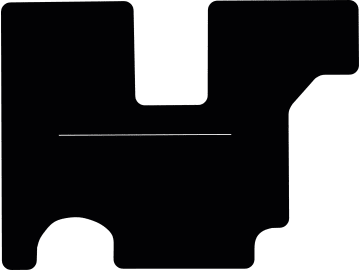 Fußmatte gekettelt, aus Velours, schwarz, für Deutz-Fahr Traktor DX-Serie, mit Mastercab Kabine, Bj. 78 – 90 Fußmatte gekettelt, aus Velours, schwarz, für Deutz-Fahr Traktor DX-Serie, mit Mastercab Kabine, Bj. 78 – 90