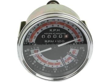 Traktormeter Ø 79/90 mm, 0 bis 26 km/h, 6-Gang mit Dualkupplung, für Massey Ferguson 135 Traktormeter Ø 79/90 mm, 0 bis 26 km/h, 6-Gang mit Dualkupplung, für Massey Ferguson 135