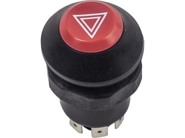 Herth + Buss Druckknopfschalter "Warnblinklicht", 5 x Flachsteckanschluss 6,3 mm, 12 V - 20 A; 24 V - 10 A, 70 490 171 Herth + Buss Druckknopfschalter "Warnblinklicht", 5 x Flachsteckanschluss 6,3 mm, 12 V - 20 A; 24 V - 10 A, 70 490 171