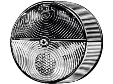 Hella® Schlussleuchte rund, links/rechts, Ø 82 mm, P21W; C5W, Schlusslicht; Blinklicht, 2SW 003 185-041 Hella® Schlussleuchte rund, links/rechts, Ø 82 mm, P21W; C5W, Schlusslicht; Blinklicht, 2SW 003 185-041