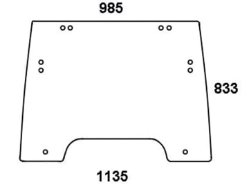 Frontscheibe, grün, ausstellbar, für Case IH MXM, Fiat M, Ford New Holland TM, TS, 6000, 7000, 8000, Kabine M Frontscheibe, grün, ausstellbar, für Case IH MXM, Fiat M, Ford New Holland TM, TS, 6000, 7000, 8000, Kabine M
