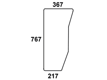 Frontscheibe, grün, unten links/rechts, für John Deere 5300, 5400, 5500-Kabine 5000 Frontscheibe, grün, unten links/rechts, für John Deere 5300, 5400, 5500-Kabine 5000