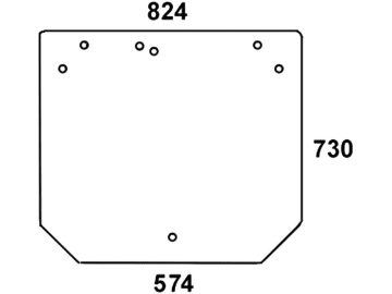 Heckscheibe, grün, für John Deere 5215, 5315, 5415, 5515-Kabine 5015 LX 042117 Heckscheibe, grün, für John Deere 5215, 5315, 5415, 5515-Kabine 5015 LX 042117