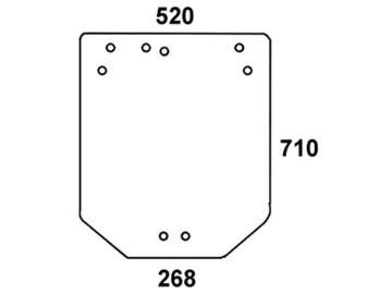 Heckscheibe, grün, für John Deere 5215F/V, 5315F/V, 5515F/V, 5615F/V-Kabine F und V (LX 036731/036420) Heckscheibe, grün, für John Deere 5215F/V, 5315F/V, 5515F/V, 5615F/V-Kabine F und V (LX 036731/036420)