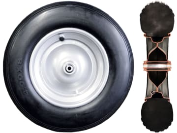 mefro Polyurethanrad 4.00 - 8, 400x100, Rille, Kugellager, für Schubkarren, 30109720 mefro Polyurethanrad 4.00 - 8, 400x100, Rille, Kugellager, für Schubkarren, 30109720