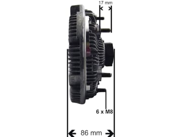Viskokupplung für Case IH Traktor MX 240, 250, 270; New Holland Traktor TG 255, 285,448005N Viskokupplung für Case IH Traktor MX 240, 250, 270; New Holland Traktor TG 255, 285,448005N
