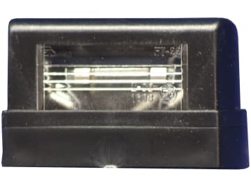 Kennzeichenleuchte mit P2G-System links/rechts, schwarz, eckig, 83 x 50 x 30 mm Kennzeichenleuchte mit P2G-System links/rechts, schwarz, eckig, 83 x 50 x 30 mm