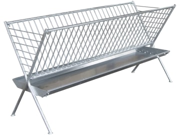 KERBL Heuraufe 250 x 123 x 88 cm ohne Dach feuerverzinkt, für Kälber, Schafe, Ziegen und Wild, kleine Ballen und loses Heu, 291293 KERBL Heuraufe 250 x 123 x 88 cm ohne Dach feuerverzinkt, für Kälber, Schafe, Ziegen und Wild, kleine Ballen und loses Heu, 291293