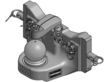 Rockinger Kugeleinsatz "RO825K", Fahrstuhllager und Kugel K80® mit Adapterplatte, 330/20/30 mm, schwarz, für Traktor mit CBM-Anhängebock, RO825K3040C Rockinger Kugeleinsatz "RO825K", Fahrstuhllager und Kugel K80® mit Adapterplatte, 330/20/30 mm, schwarz, für Traktor mit CBM-Anhängebock, RO825K3040C