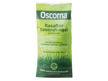 Oscorna® Rasaflor granulierter NPK 8+4+5 Rasendünger für Frühjahrs-, Sommer- und Herbstdüngung 25 kg Sack Oscorna® Rasaflor granulierter NPK 8+4+5 Rasendünger für Frühjahrs-, Sommer- und Herbstdüngung 25 kg Sack