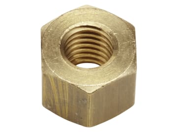 Messingmutter M 8 x 1,25, für Auspuffsammelrohr von Fendt Farmer 200, Geräträger Messingmutter M 8 x 1,25, für Auspuffsammelrohr von Fendt Farmer 200, Geräträger