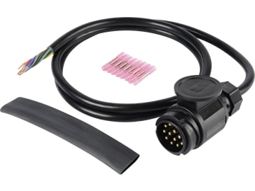 Herth + Buss Reparatursatz, 12 V Anhängerstecker 13-polig, DIN ISO 11446, Kunststoff, Länge Kabel 1.500 mm, 51 305 634 Herth + Buss Reparatursatz, 12 V Anhängerstecker 13-polig, DIN ISO 11446, Kunststoff, Länge Kabel 1.500 mm, 51 305 634