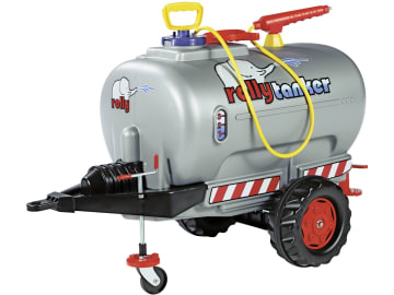 Rolly Toys® Anhänger "Tanker" silber, 1-achsig, mit Auslaufhahn, Pumpe, Spritze und Stützrad mit Spindelverstellung, 12 277 6 Rolly Toys® Anhänger "Tanker" silber, 1-achsig, mit Auslaufhahn, Pumpe, Spritze und Stützrad mit Spindelverstellung, 12 277 6